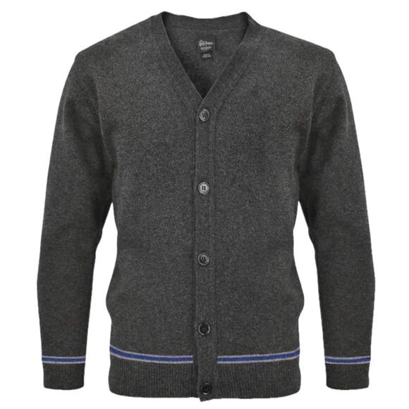 Harry Potter Sweaters - Harry Potter Wizarding World Cardigan Sweater Ravenclaw Lambswool Charcoal Gray
